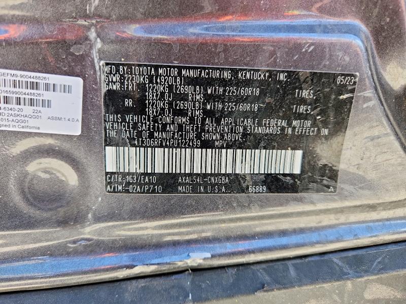 Продажа на аукционе авто 2023 Toyota Rav4, vin: 4T3D6RFV4PU122499, номер лота: 54852246