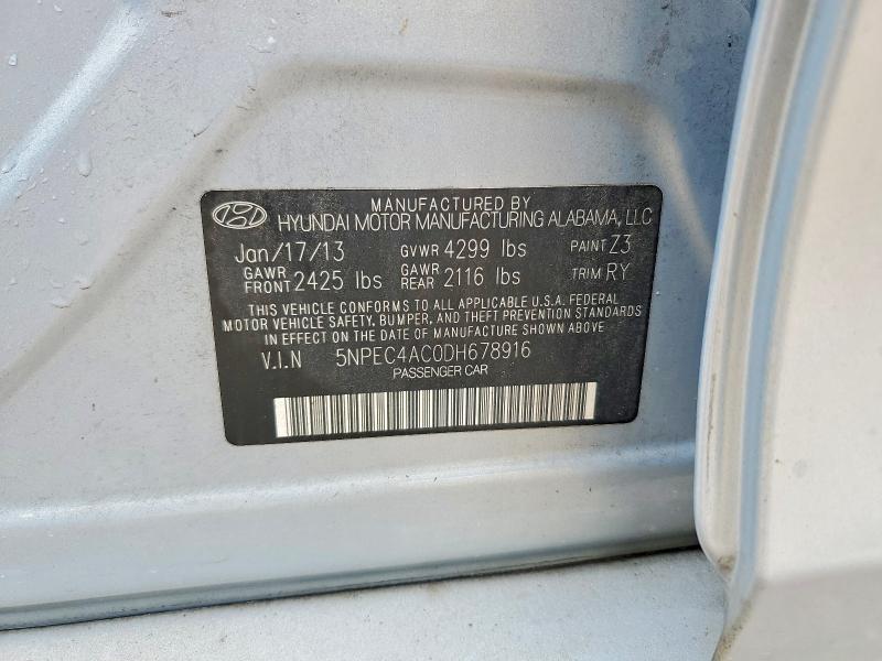 Aukcja sprzedaży 2013 Hyundai Sonata, vin: 5NPEC4AC0DH678916, numer aukcji: 52073486
