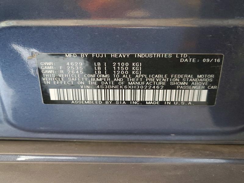 Aukcja sprzedaży 2017 Subaru Legacy, vin: 4S3BNEK6XH3022462, numer aukcji: 54212256