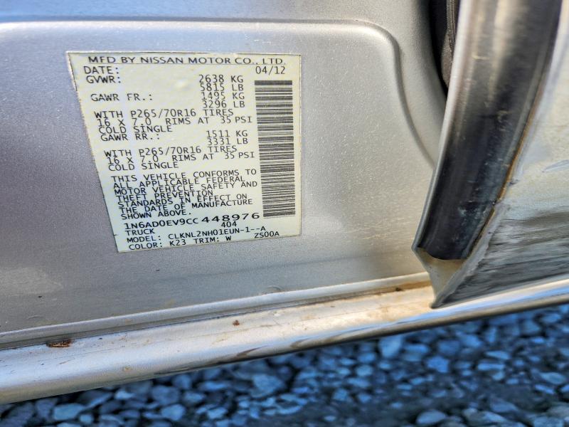 54280636 :رقم المزاد ، 1N6AD0EV9CC448976 vin ، 2012 Nissan Frontier مزاد بيع