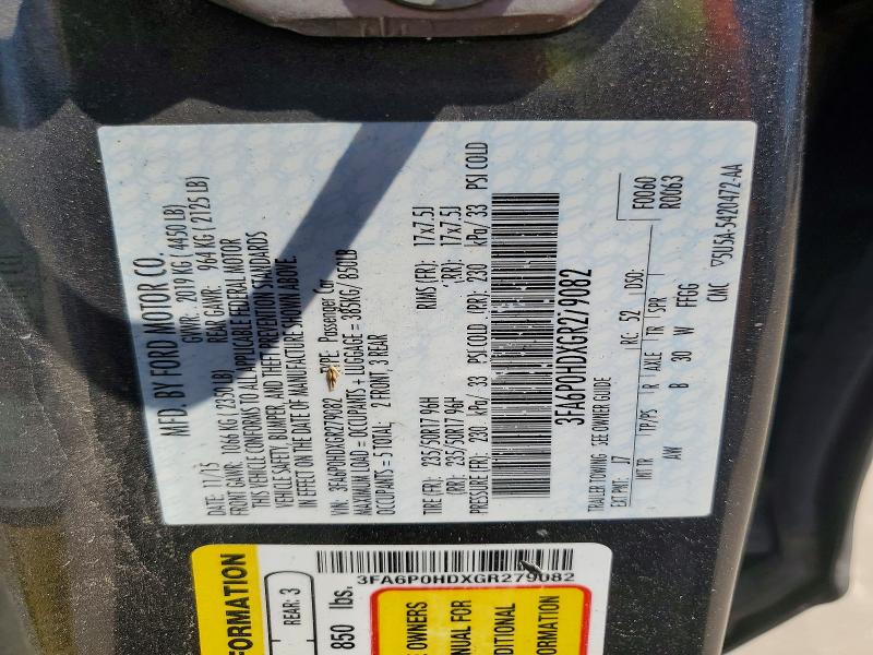 Aukcja sprzedaży 2016 Ford Fusion, vin: 3FA6P0HDXGR279082, numer aukcji: 53290096