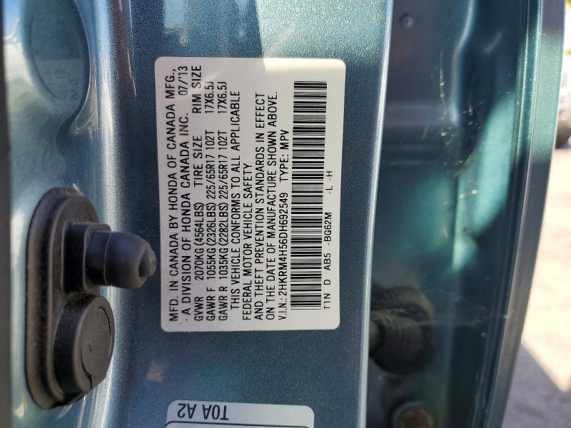 2013 Honda Cr-v მანქანა იყიდება აუქციონზე, vin: 2HKRM4H56DH692549, აუქციონის ნომერი: 53267286