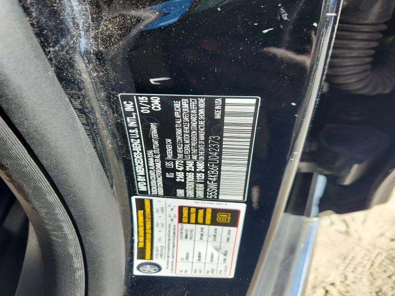 Продажа на аукционе авто 2015 Mercedes-benz C, vin: 55SWF4KB6FU042373, номер лота: 53400236