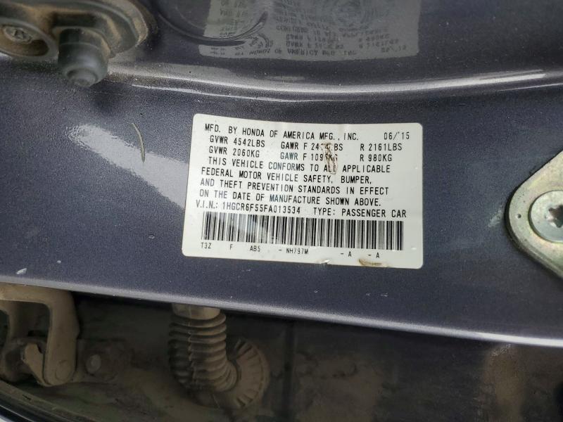 Продажа на аукционе авто 2015 Honda Accord, vin: 1HGCR6F55FA013534, номер лота: 54554936