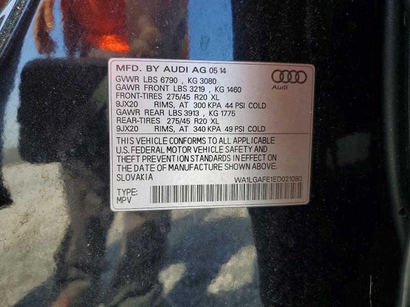 Aukcja sprzedaży 2014 Audi Q7, vin: WA1LGAFE1ED021080, numer aukcji: 52568786