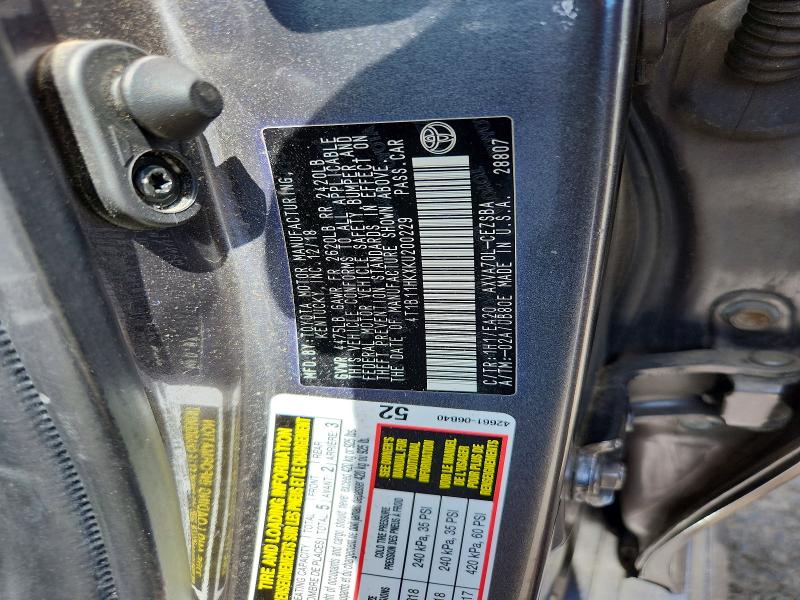 Aukcja sprzedaży 2019 Toyota Camry, vin: 4T1B11HKXKU200229, numer aukcji: 54582396