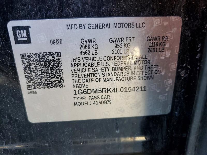 Aukcja sprzedaży 2020 Cadillac Ct5, vin: 1G6DM5RK4L0154211, numer aukcji: 53649976