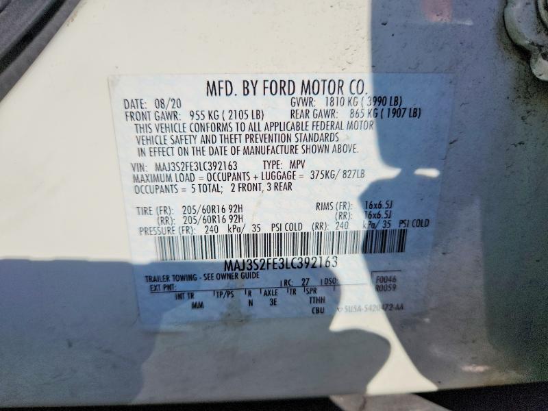 Aukcja sprzedaży 2020 Ford Ecosport, vin: MAJ3S2FE3LC392163, numer aukcji: 52280706
