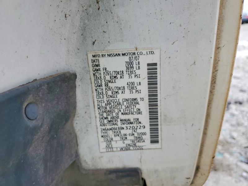 Продаж на аукціоні авто 2008 Nissan Titan, vin: 1N6AA06E88N320229, номер лоту: 53521376