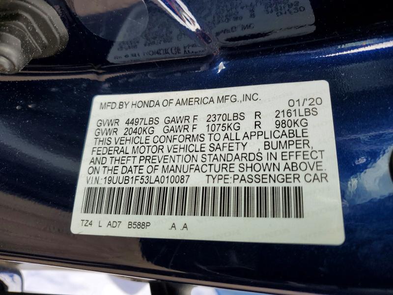 Продажа на аукционе авто 2020 Acura Tlx, vin: 19UUB1F53LA010087, номер лота: 53841426