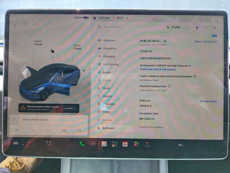 54371456 :رقم المزاد ، 5YJ3E1EA4SF057005 vin ، 2025 Tesla Model 3 مزاد بيع