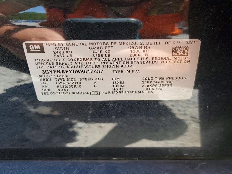 Продажа на аукционе авто 2011 Cadillac Srx, vin: 3GYFNAEY0BS610437, номер лота: 53281556