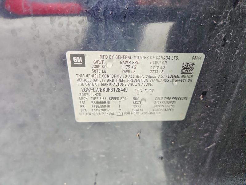 Aukcja sprzedaży 2015 Gmc Terrain, vin: 2GKFLWEK0F6128449, numer aukcji: 53579766