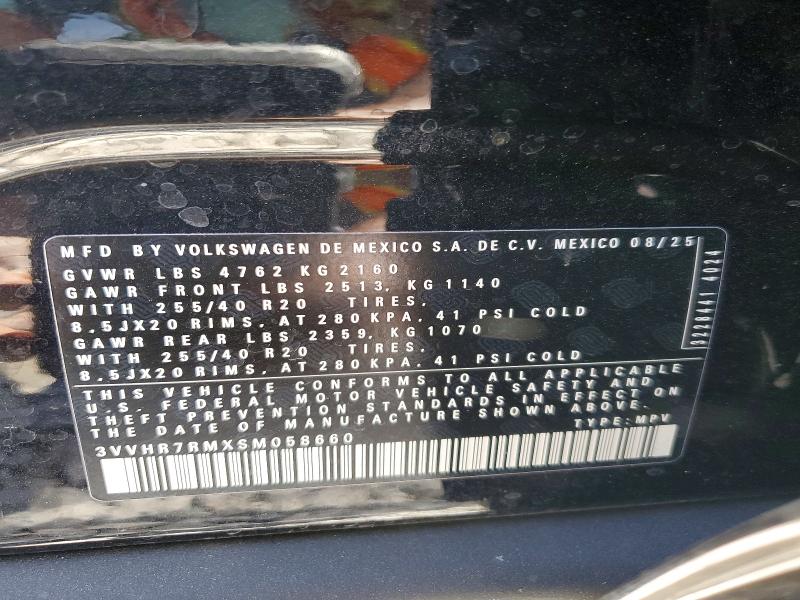 Продаж на аукціоні авто 2025 Volkswagen Tiguan, vin: 3VVHR7RMXSM058660, номер лоту: 53654846