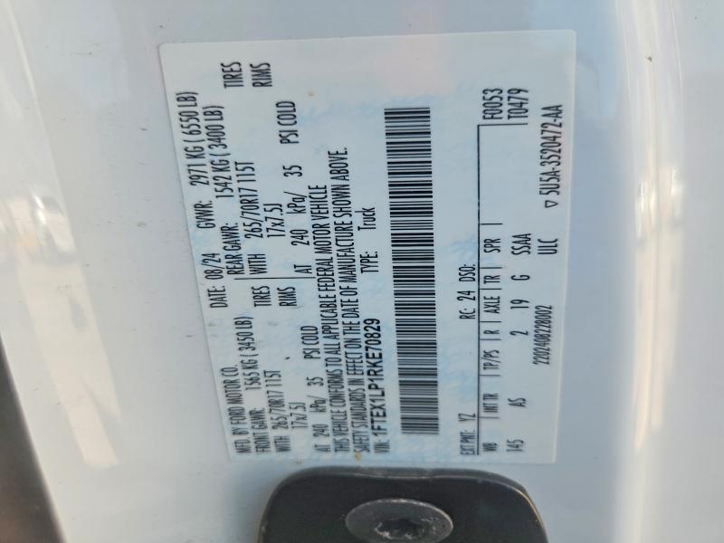 Продаж на аукціоні авто 2024 Ford F150, vin: 1FTEX1LP1RKE70829, номер лоту: 54119976