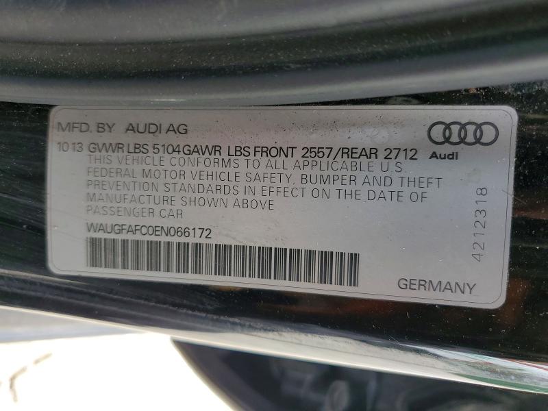 53613946 :رقم المزاد ، WAUGFAFC0EN066172 vin ، 2014 Audi A6 مزاد بيع