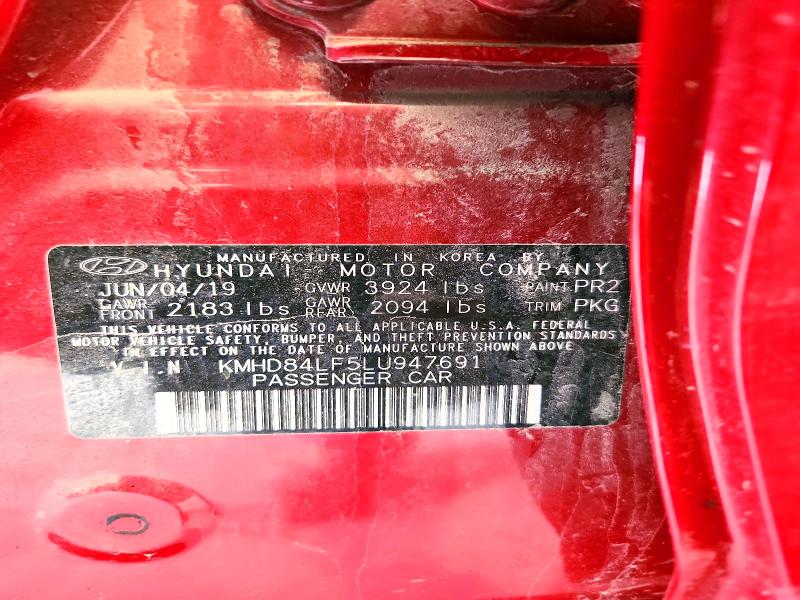 Aukcja sprzedaży 2020 Hyundai Elantra, vin: KMHD84LF5LU947691, numer aukcji: 53596376