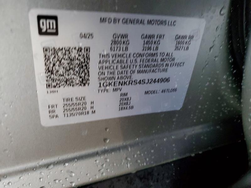 Auction sale of the 2025 Gmc Acadia, vin: 1GKENKRS4SJ244906, lot number: 52218346