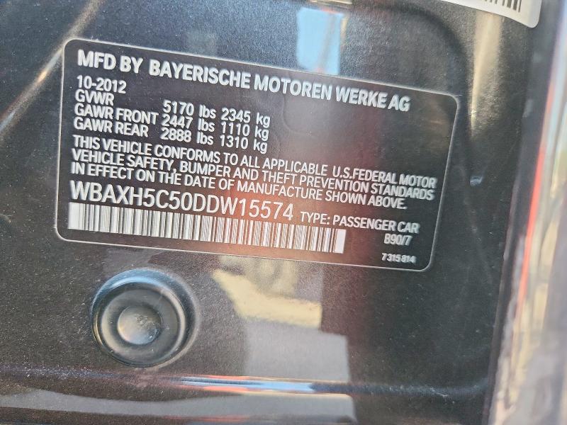53472356 :رقم المزاد ، WBAXH5C50DDW15574 vin ، 2013 Bmw 528 مزاد بيع