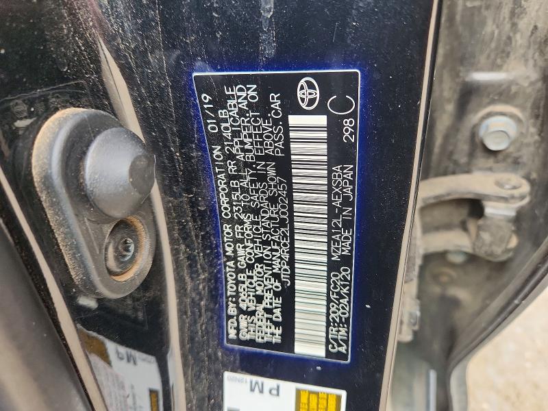 Продаж на аукціоні авто 2020 Toyota Corolla, vin: JTDP4RCE2LJ002457, номер лоту: 51253916