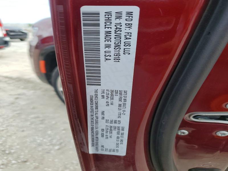 2022 Jeep Wagoneer მანქანა იყიდება აუქციონზე, vin: 1C4SJVDT5NS119181, აუქციონის ნომერი: 52929666