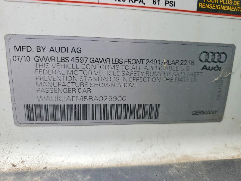 Aukcja sprzedaży 2011 Audi A3, vin: WAUKJAFM5BA025900, numer aukcji: 52704276