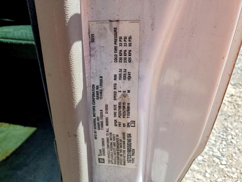 52466596 :رقم المزاد ، 1GTCS198558246184 vin ، 2005 Gmc Canyon مزاد بيع