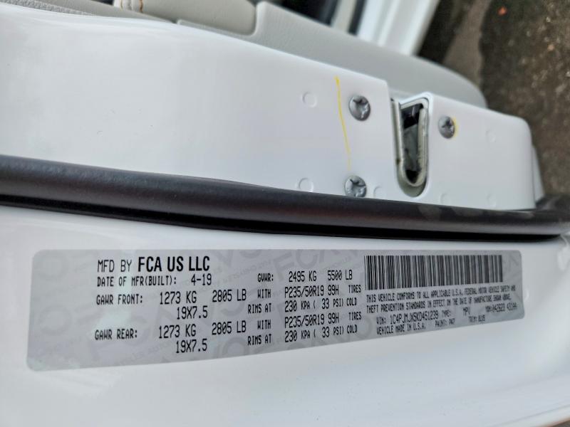 Aukcja sprzedaży 2019 Jeep Cherokee, vin: 1C4PJMJX5KD451239, numer aukcji: 53517866