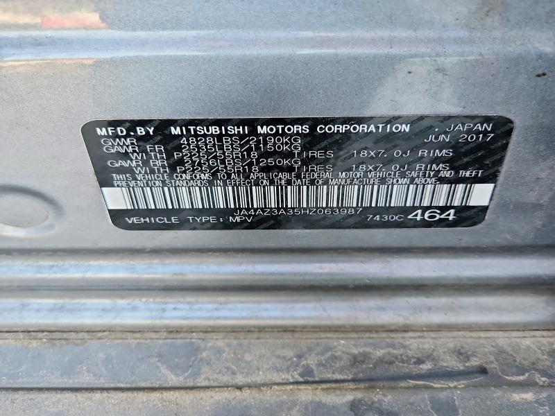 Продаж на аукціоні авто 2017 Mitsubishi Outlander, vin: JA4AZ3A35HZ063987, номер лоту: 53953116