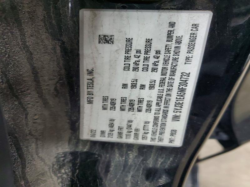 Aukcja sprzedaży 2022 Tesla Model 3, vin: 5YJ3E1EA5NF304732, numer aukcji: 54716386