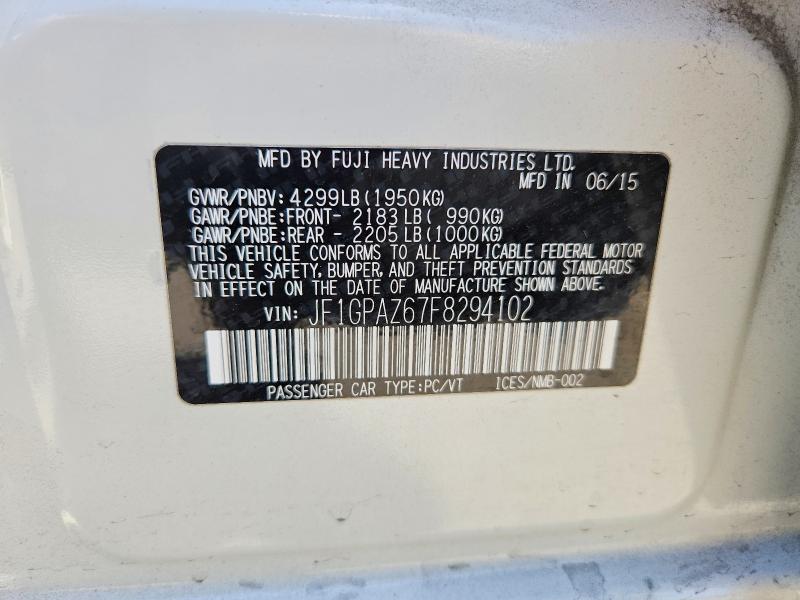 Aukcja sprzedaży 2015 Subaru Impreza, vin: JF1GPAZ67F8294102, numer aukcji: 54464086