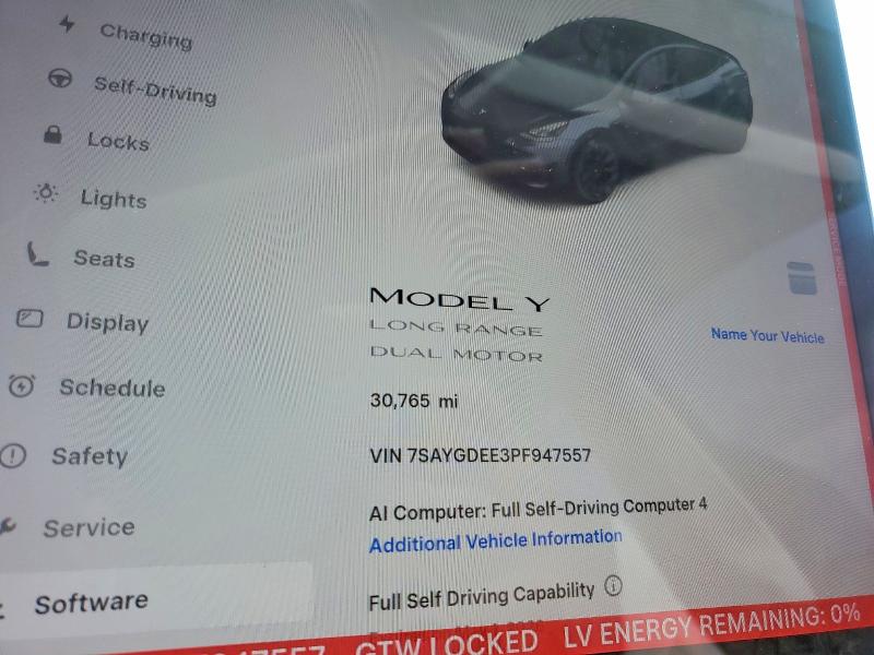 Aukcja sprzedaży 2023 Tesla Model Y, vin: 7SAYGDEE3PF947557, numer aukcji: 51499196