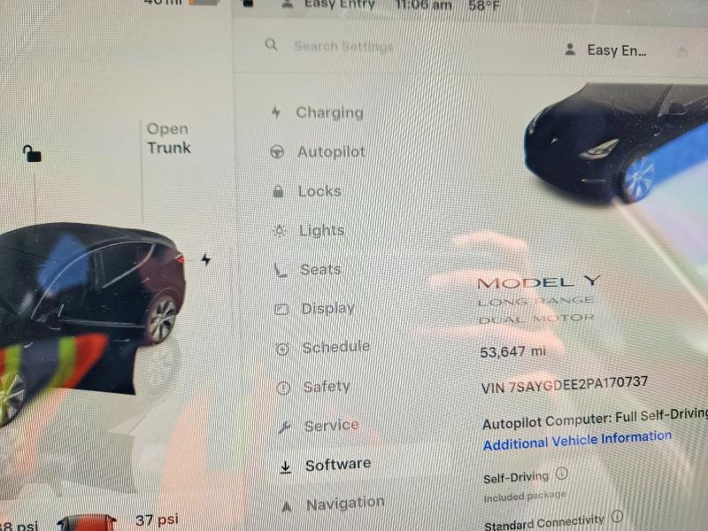 Продажа на аукционе авто 2023 Tesla Model Y, vin: 7SAYGDEE2PA170737, номер лота: 50322366