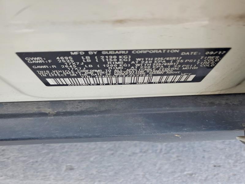 Продаж на аукціоні авто 2018 Subaru Outback, vin: 4S4BSAFC3J3237040, номер лоту: 54260796