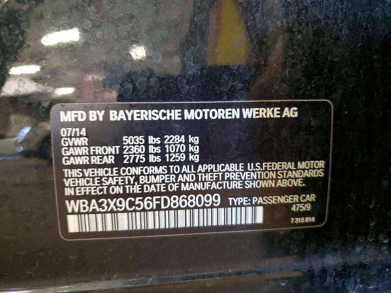 Aukcja sprzedaży 2015 Bmw 335, vin: WBA3X9C56FD868099, numer aukcji: 53036586