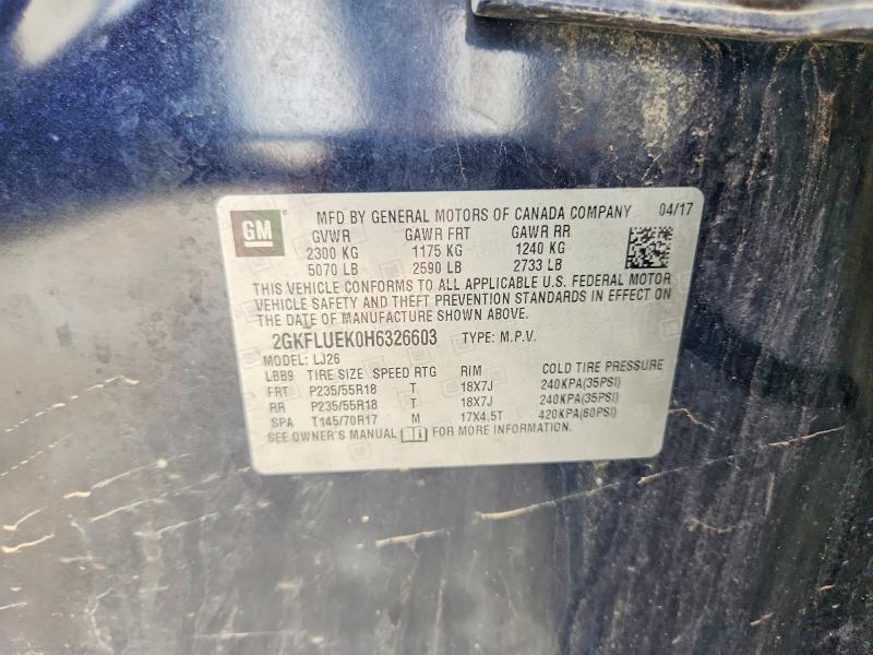 Продаж на аукціоні авто 2017 Gmc Terrain, vin: 2GKFLUEK0H6326603, номер лоту: 53911906