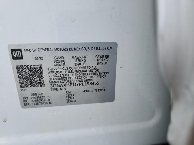 Продаж на аукціоні авто 2023 Chevrolet Equinox, vin: 3GNAXHEG7PL198455, номер лоту: 52312266