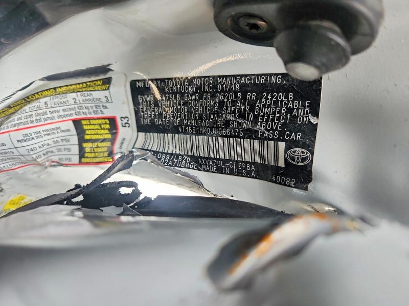 Aukcja sprzedaży 2018 Toyota Camry, vin: 4T1B61HK0JU066475, numer aukcji: 52322486