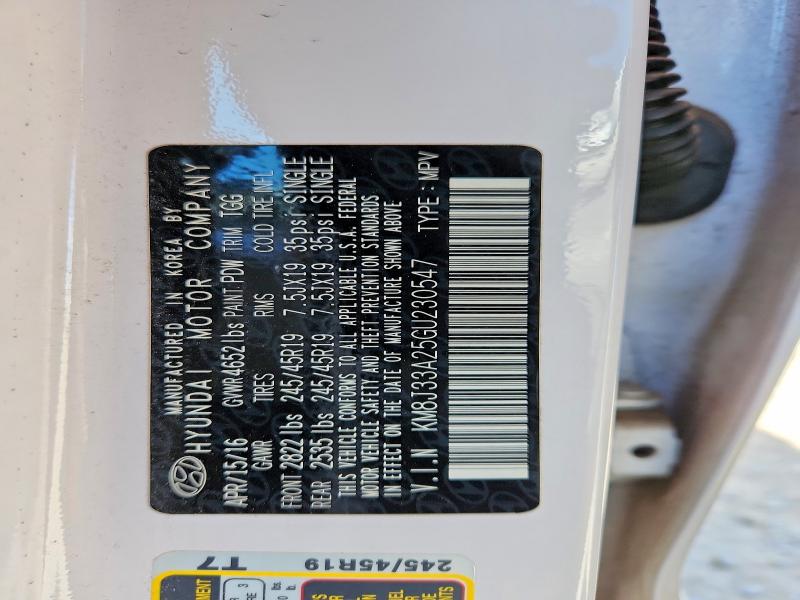 2016 Hyundai Tucson მანქანა იყიდება აუქციონზე, vin: KM8J33A25GU230547, აუქციონის ნომერი: 55578266