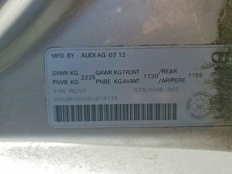 Продажа на аукционе авто 2013 Audi A4, vin: WAUBFCFL0DN014139, номер лота: 54948856