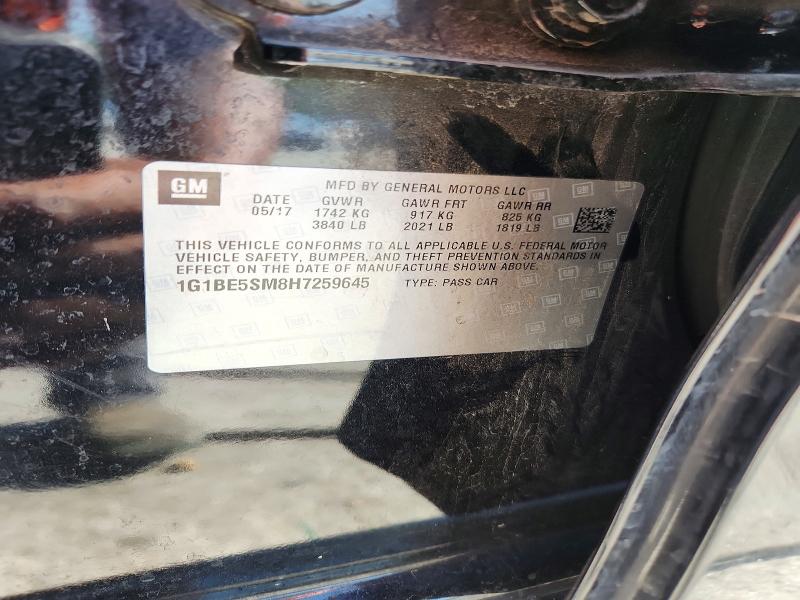 Продажа на аукционе авто 2017 Chevrolet Cruze, vin: 1G1BE5SM8H7259645, номер лота: 54796056