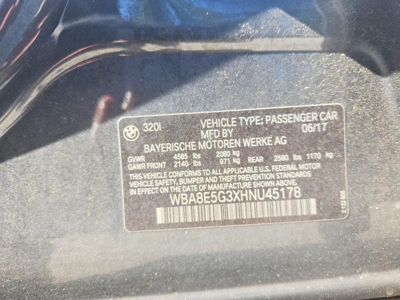 Продажа на аукционе авто 2017 Bmw 320, vin: WBA8E5G3XHNU45178, номер лота: 53601366