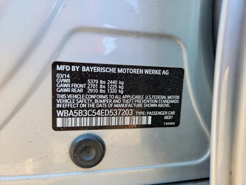 Aukcja sprzedaży 2014 Bmw 535, vin: WBA5B3C54ED537203, numer aukcji: 52936146
