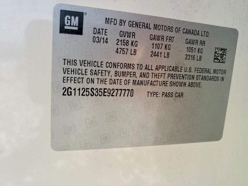 Продажа на аукционе авто 2014 Chevrolet Impala, vin: 2G1125S35E9277770, номер лота: 51849946