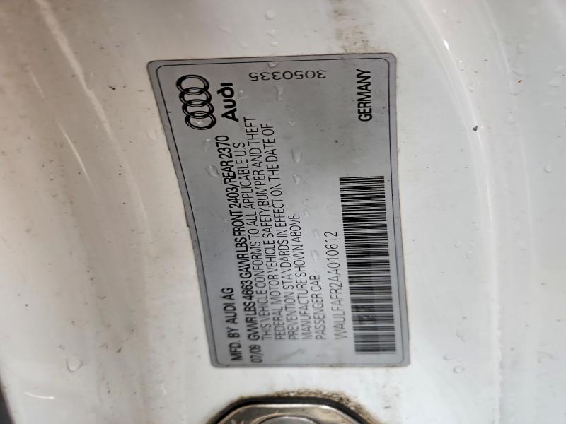 Aukcja sprzedaży 2010 Audi A5, vin: WAULFAFR2AA010612, numer aukcji: 53970046