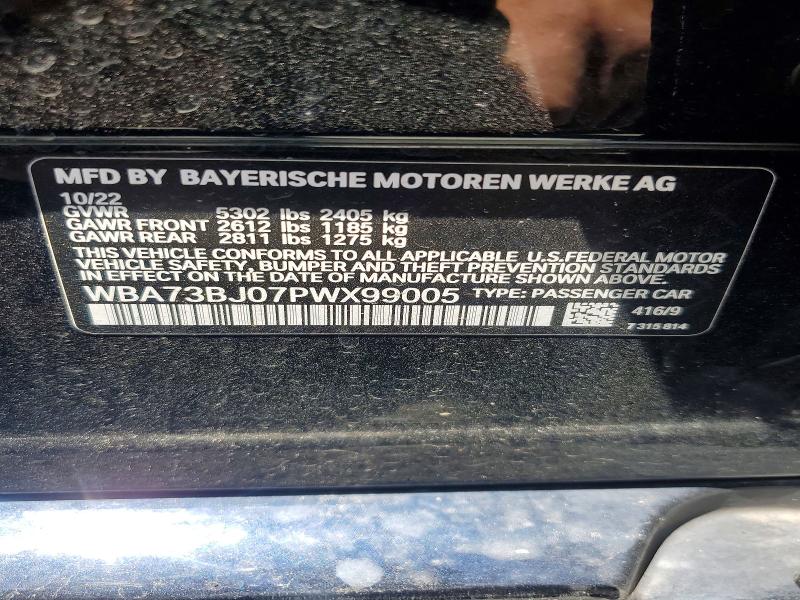 Продаж на аукціоні авто 2023 Bmw 540, vin: WBA73BJ07PWX99005, номер лоту: 53121996