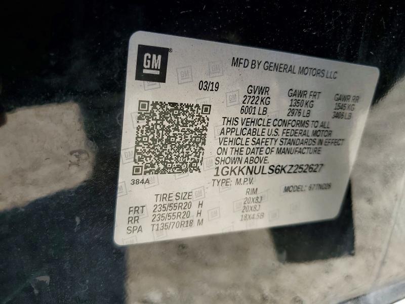 Продажа на аукционе авто 2019 Gmc Acadia, vin: 1GKKNULS6KZ252627, номер лота: 54713746