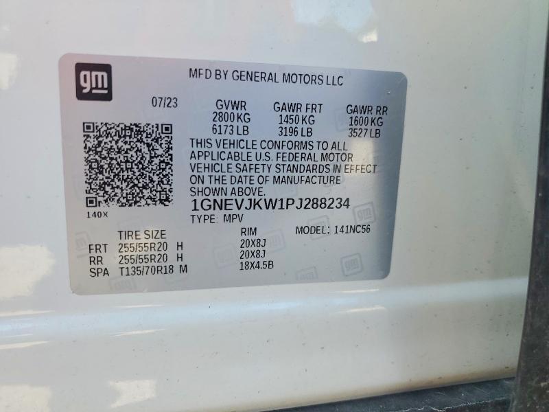 Aukcja sprzedaży 2023 Chevrolet Traverse, vin: 1GNEVJKW1PJ288234, numer aukcji: 53692626