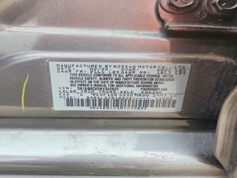 Продажа на аукционе авто 2022 Nissan Sentra, vin: 3N1AB8CV5NY242822, номер лота: 52271726