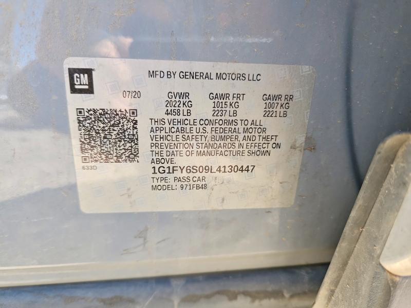 55409456 :رقم المزاد ، 1G1FY6S09L4130447 vin ، 2020 Chevrolet Bolt مزاد بيع